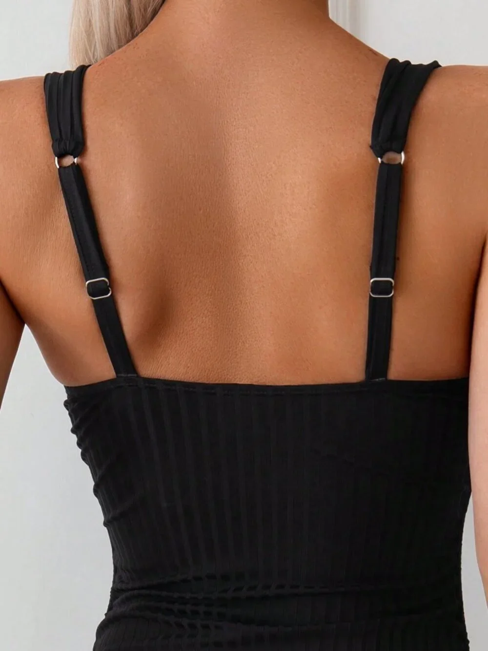 Black Casual Women's One-Piece Swimsuit